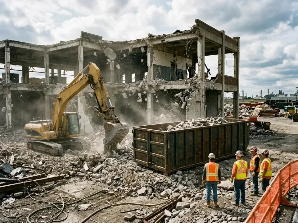Excavator — Demolition Site